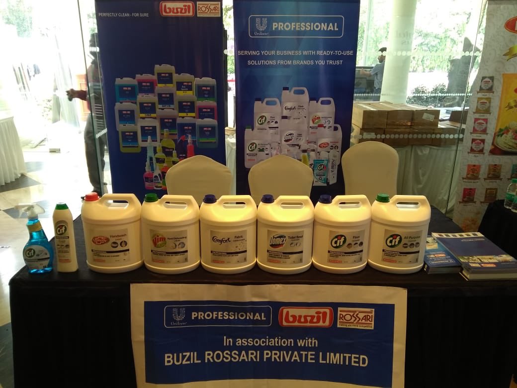 BuzilR's tweet photo. The #HPMF (#Hospitality Purchasing Manager's Forum) Annual Convention and Awards 2018 was a huge success at Taj Ganges, #Varanasi, with numerous enquiries and contacts.

#BuzilRossari #Professionals #HygieneExperts #Housekeeping #Products #CleaningSolutions #BRPL #India https://t.co/lIHPWHK2To