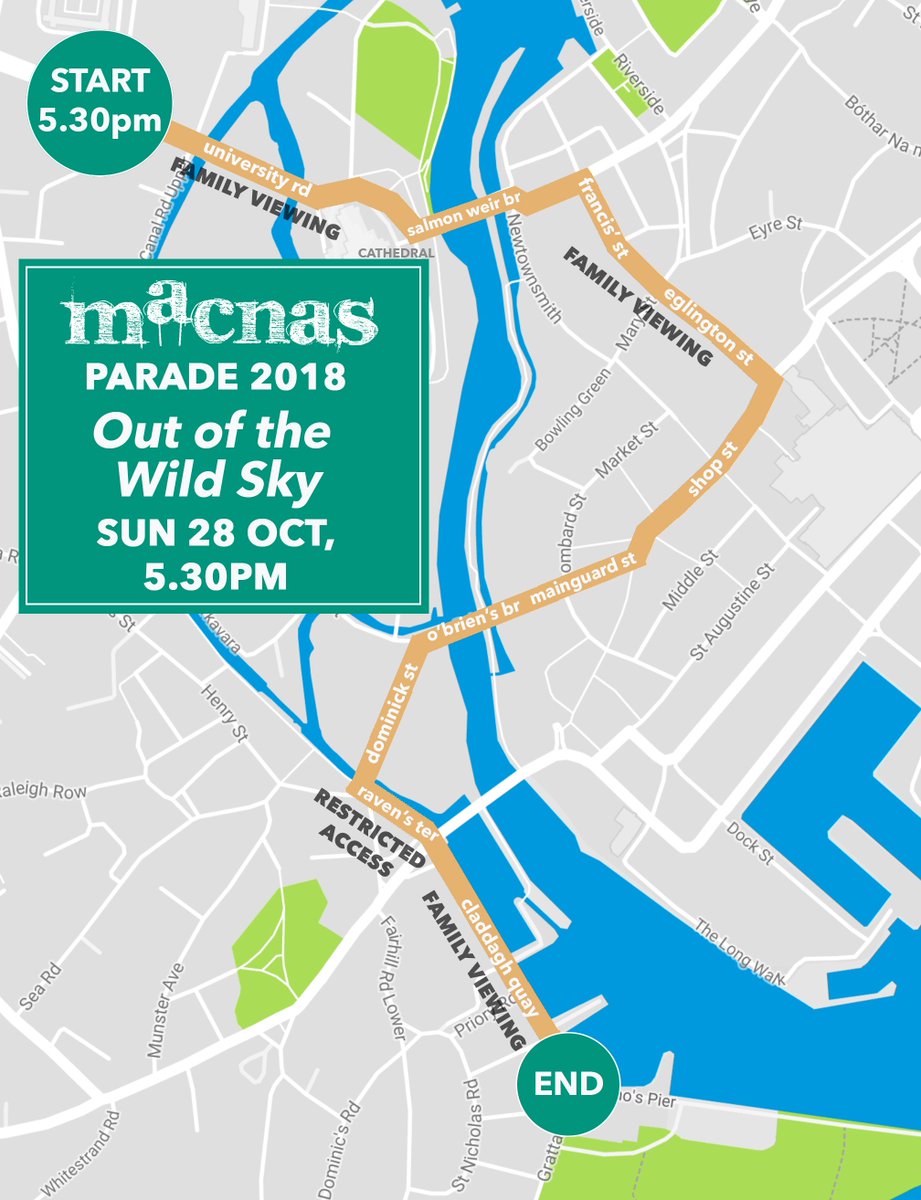Macnas's tweet photo. TONIGHT'S THE NIGHT

We're so excited to share 'Out of the Wild Sky' with our beloved Galway audience. Our well-placed weather sources are predicting clear skies but CHILLY temperatures, so wrap up extra warm and enjoy the parade.

See you on the streets!

https://t.co/TsaQuOfwSJ https://t.co/Wcq1u3aOLT