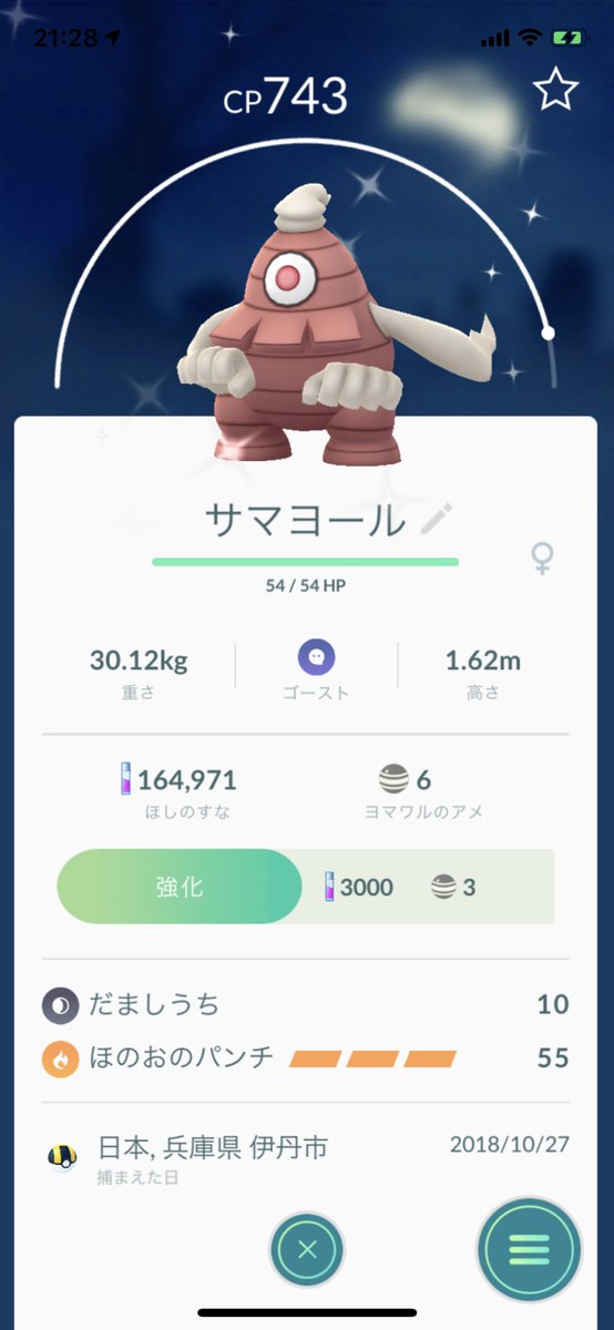 翔 あつ森 A Twitter 色違いヨマワルをサマヨールに進化させた ポケモンgo 色違いポケモン サマヨール