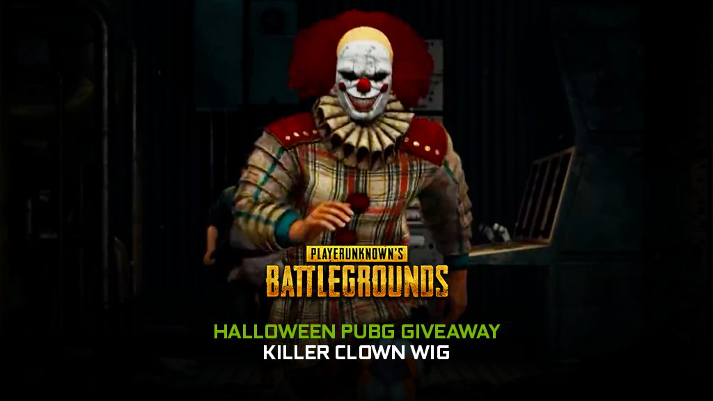 #JEUCONCOURS 
RT + FOLLOW pour tenter de gagner 10 skins Halloween #PUBG exclusifs ! 😱 🤡 🎁 #GEFORCEPGW
TAS le 31/10