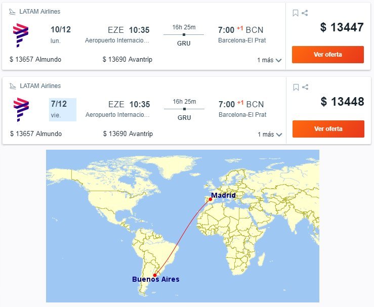 InfoViajera's tweet photo. #PreCyberMonday: Hay vuelos de IDA a EUROPA 🇪🇺 por AR$ 13.400 con todo incluido (no son low cost)
-->https://t.co/IGFdCrVSPH ✈️
Incluyen valija, comida, sel. asiento, sumás millas LATAM Pass, pagás en CUOTAS SIN INTERÉS https://t.co/O7mZwed0Lj