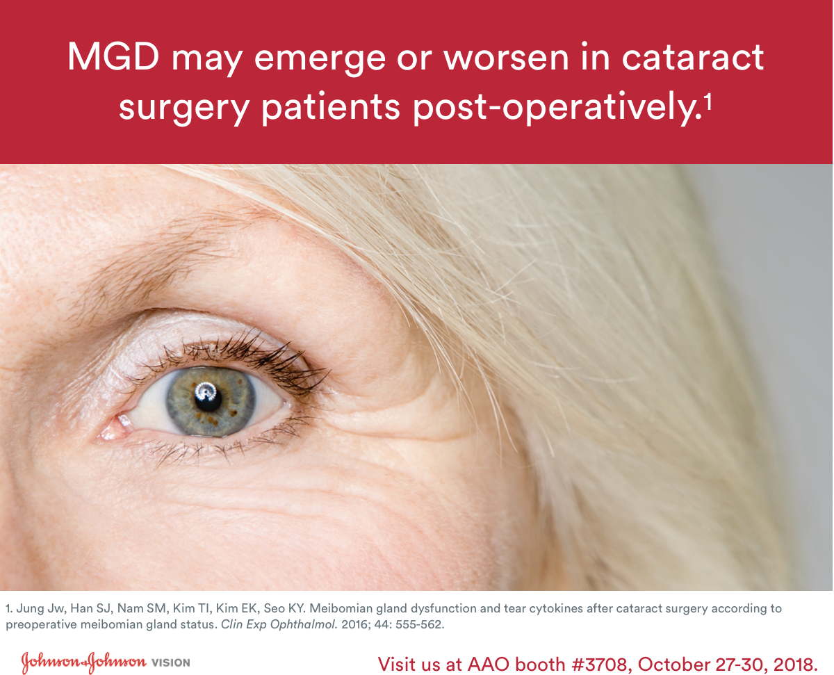 MGD might be affecting your patients after cataract surgery. Are you assessing for it? Visit us at AAO October 27-30, booth #3708. bit.ly/2z9Isct