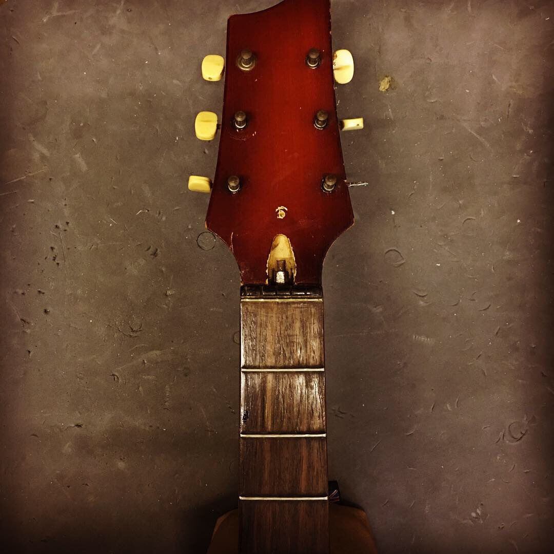 jakelamb94's tweet photo. Back to one piece👍🏻 next job new Machine Heads!! #jakelambguitars #framus #framusguitars #cumbria #lakedistrict #milnthorpe #guitar #repair #headstock #titebondglue https://t.co/TEnFTwoBa9