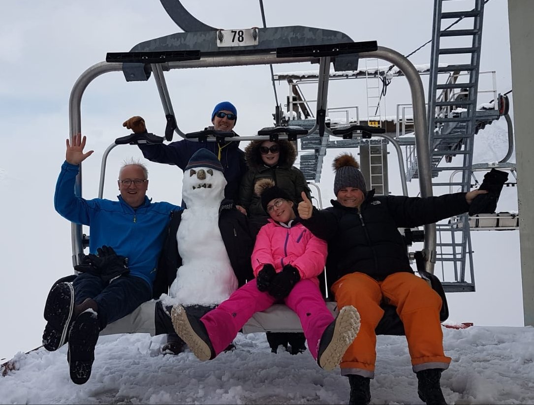 First snow and lift with a snowman. #Chamonix #Montblancnaturalresort #visitmontblanc