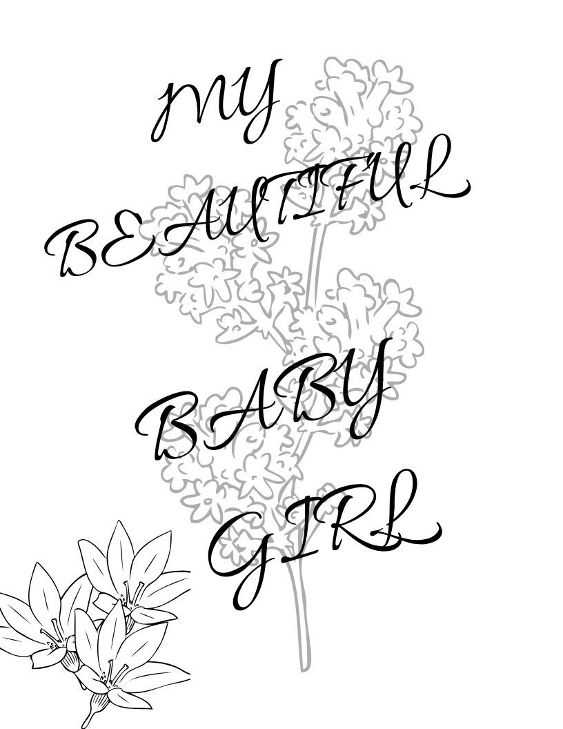 Excited to share the latest addition to my #etsy shop: Baby Girl Printable Wall Art For the Nursery 8.5x11 etsy.me/2JkrCfy #art #print #digital #white #babyshower #black #printabledecor #printabledesigns #printabledownloads