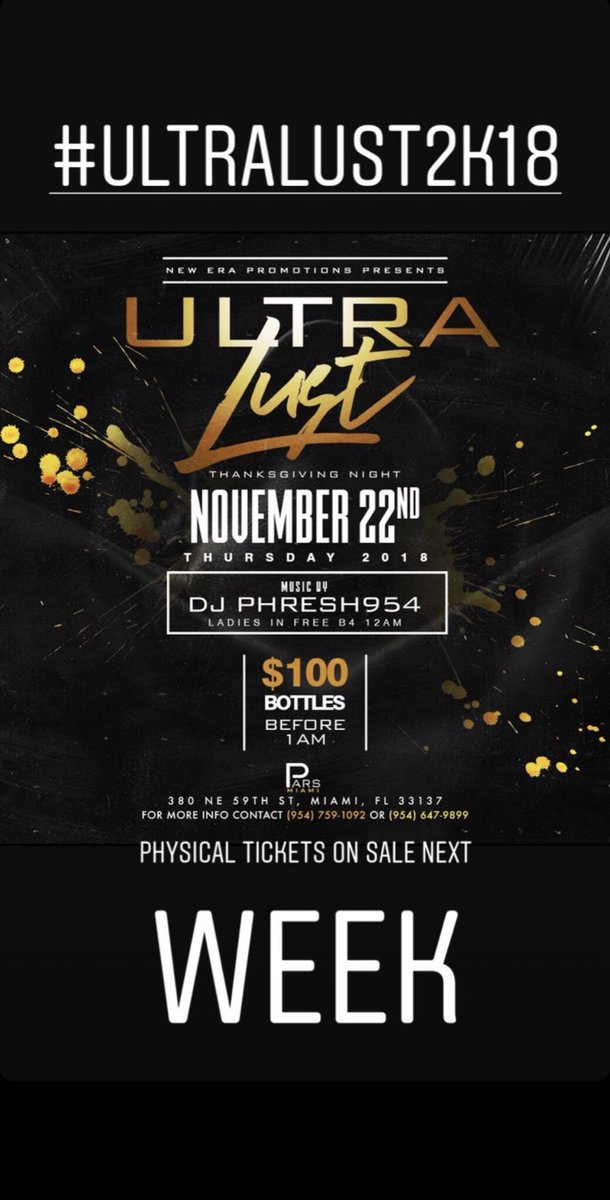 NeverSleepAmppp's tweet photo. #UltraLust2K18
Thanksgiving Night ❗️
#UM19 #UM20 #UM21 #UM22
#FIU19 #FIU20 #FIU21 #FIU22
#FAU19 #FAU20 #FAU21 #FAU20
#USF19 #USF20 #USF21 #USF22
#FAMU19 #FAMU20 #FAMU21 #FAMU22
#BCU19 #BCU20 #BCU21 #BCU22
#NightLife
#SouthFloridaNightLife #NewEraPromotions 🔥 - @NewEraPromo954 https://t.co/7Zepu6QGLT
