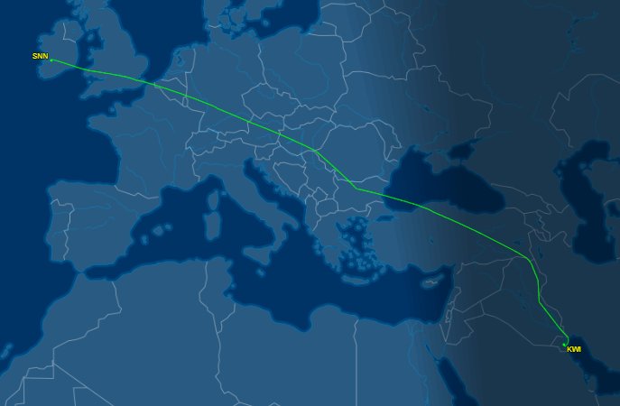 EireNeutral's tweet photo. #N846AX CMB 587 US Transportation Command Shannon Airport to Kuwait part of the constant stream of invading soldiers through Shannon Co. Clare.
https://t.co/i8xVZQ4jdj
https://t.co/SaSnhFpvTY
https://t.co/eLjoTusUOJ
Photo Brian Buckley https://t.co/2z9YMQHTRw