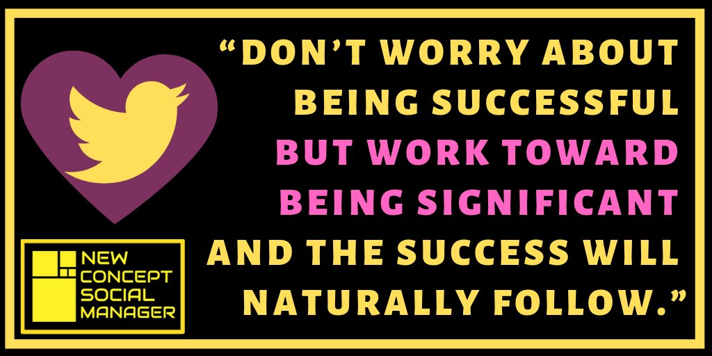 DON'T WORRY
ABOUT BEING SUCCESSFUL
💛
BEING SIGNIFICANT
AND THE SUCCESS WILL FOLLOW💛
@Factz_Guide
💙💙💙💙 http://bit.ly/fbfv1 💙💙💙💙
#newconceptsocialmanager
#NSCM
#success
#Socialimpact
#socialmediamarketing
#SEO
#femaleartist
#WomanLikeMeChallenge