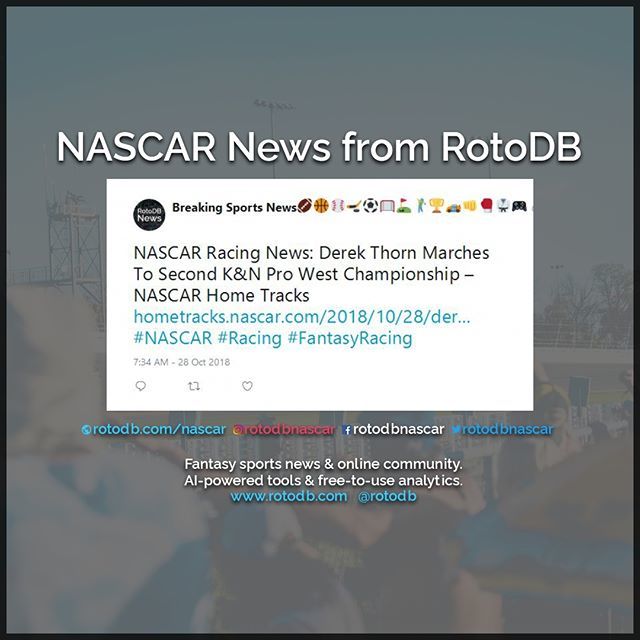 rotodbnascar's tweet photo. https://t.co/2OmMqFmldz Sports News via @rotodbnews #Sports #Fantasy #FantasySports #NASCAR #Racing #FantasyRacing https://t.co/3GyrRCSkqe