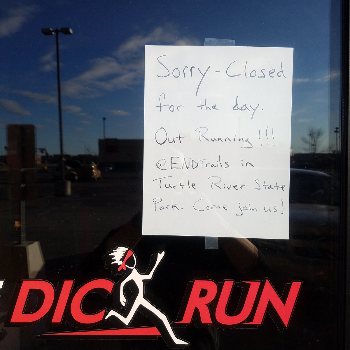 see_dick_run's tweet photo. Closed for the day.  Out running @ENDracing #endtrails https://t.co/dTfZyKTq64