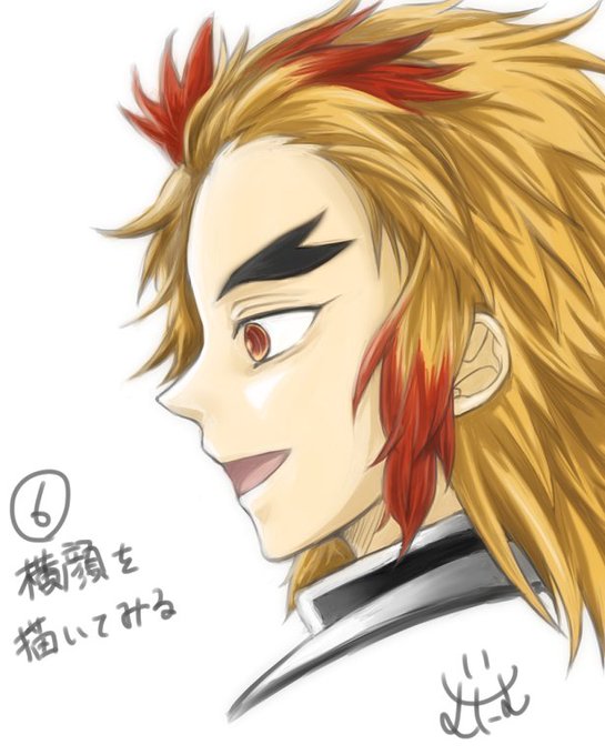 むにむさんがTwitterに投稿した煉獄杏寿郎(鬼滅の刃)のイラスト。
