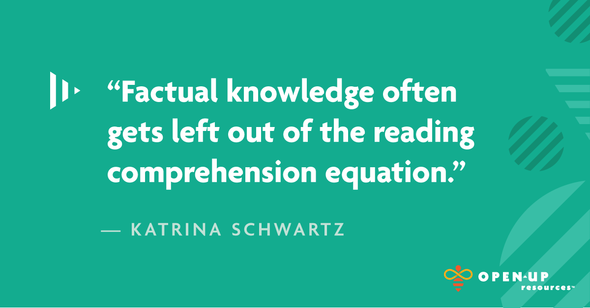 openupresources's tweet photo. . @Kschwart drops knowledge in 'Are We Thinking About Reading Comprehension All Wrong?' https://t.co/QUxubBRC4A 

We're proud to offer two ELA curricula that are knowledge-rich.
#engchat #elachat #CGCS18 https://t.co/wfobJp1P53