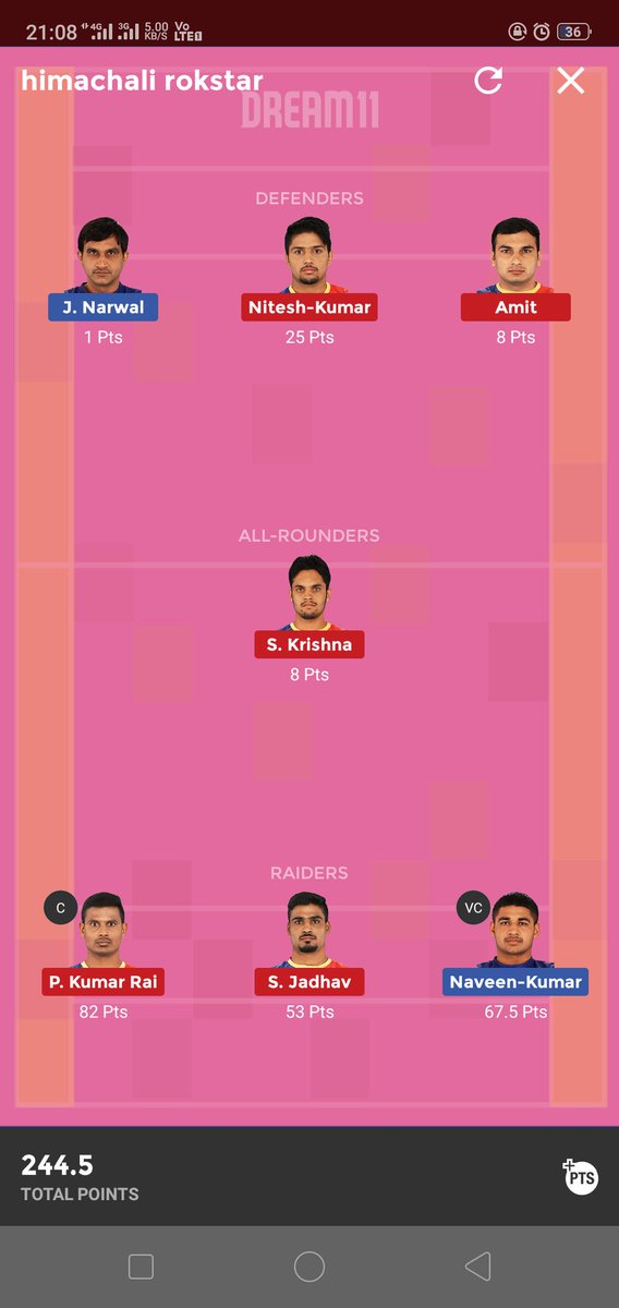 dream11expertsl's tweet photo. #dream11
#DELvsUP
#UPvsDEL
#VivoProKabaddi 
Won 20 men leauge easily https://t.co/wcSDcjbQB2