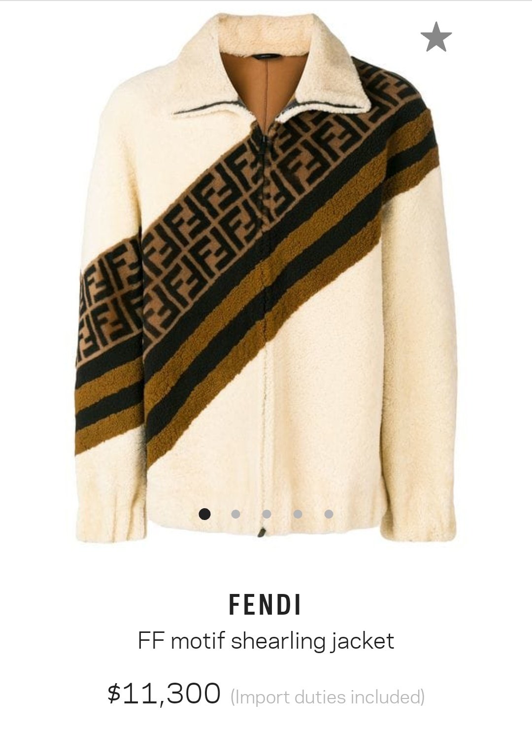 Fendi shearling jacket best sale
