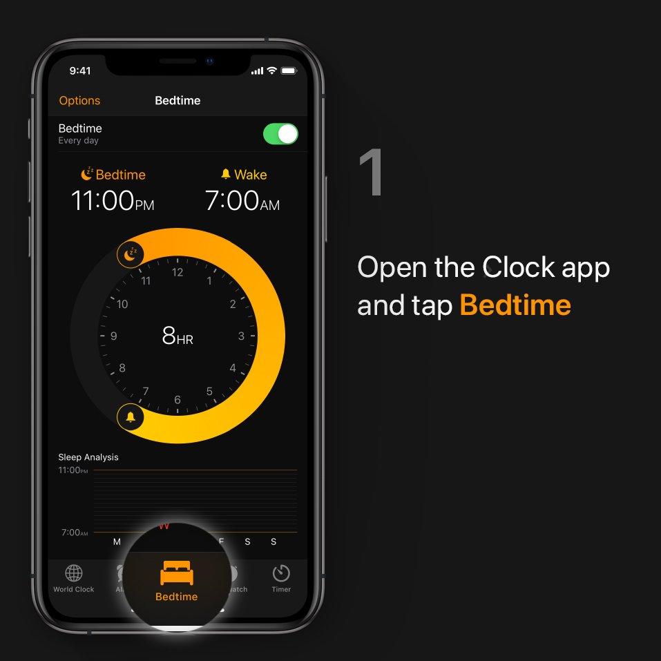 Step 1: Open the Clock app and tap Bedtime