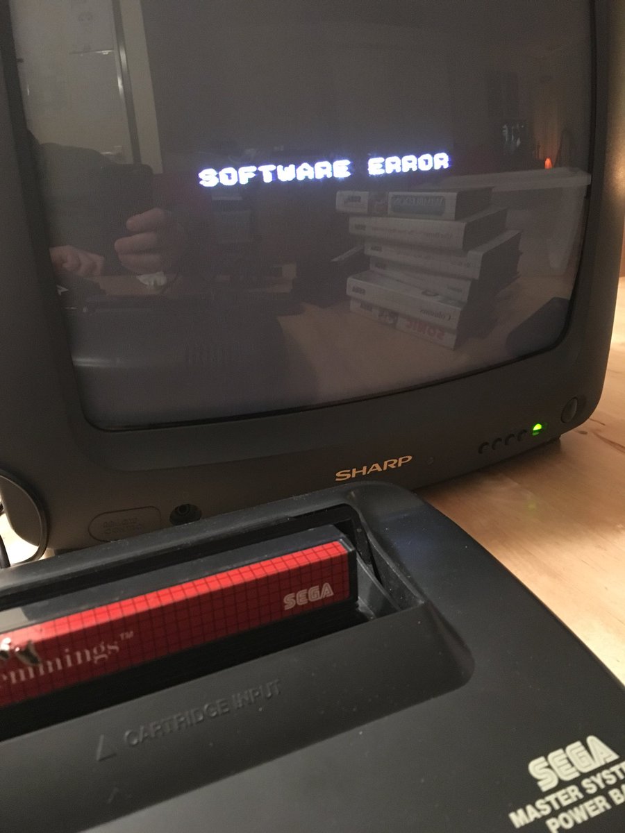 oldschoolrgb's tweet image. This can not be a good sign... #softwareerror #sms #sega #mastersystem #retrogaming