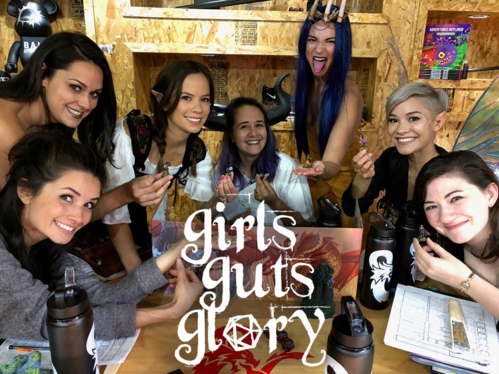 Wizards_DnD's tweet image. Due to our @Twitchcon streaming schedule @GirlsGutsGlory will air at 6pm PST twitch.tv/dnd. 
DM Kelly Lynne D'Angelo @yerawizardkelly.
with players: @alicefood, @kimhidalgo, @kelencoleman, @astylepixie, @sunnyseeley, @go_nino