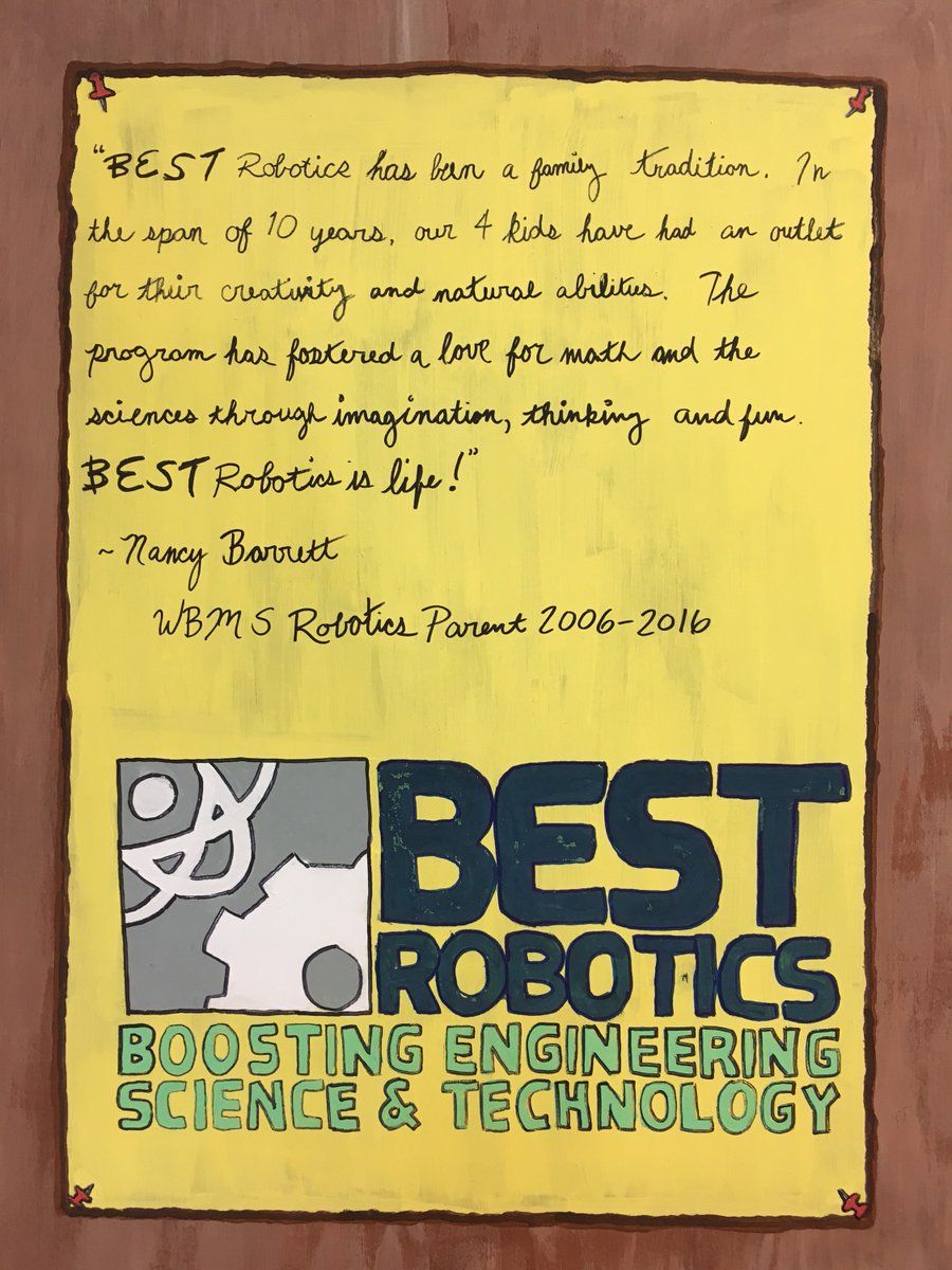 WBMS_robotics's tweet image. #Thanks2BESTrobotics