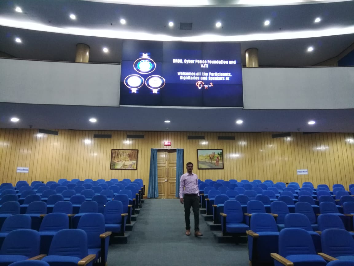 CInnov8's tweet photo. Venue Getting Ready for #CyInnov8.

@DRDO_India @cyberpeacengo @VJTI @PIB_India

#Innovation #CyberPeace #CyberSecurity https://t.co/33vurNF9r8