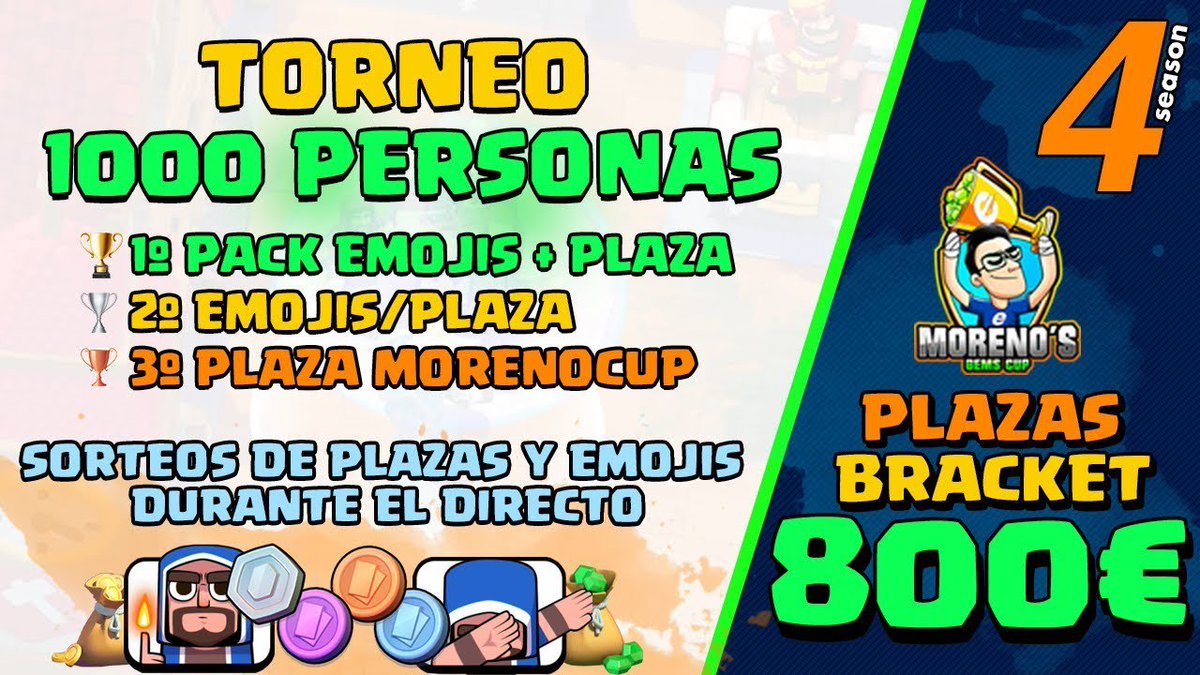 🔁YA EN DIRECTO ❤️
Entramos en la recta final antes de la #MorenoCup4
Uno de los últimos torneo para conseguir tu Boleto
🥇Pack Emojis + Pase al bracket de 800€
🥈Pack Emojis / Bracket de 800€
🥉Pase #MorenoCup4 
Darle cariño al Tweet con ❤️y un RT
📹youtube.com/c/RevolAimar/l…