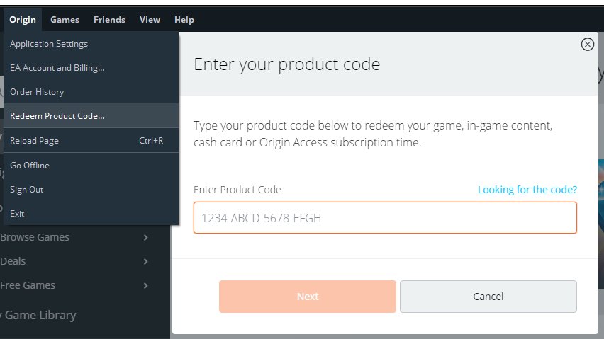How to redeem Origin game code and start playing