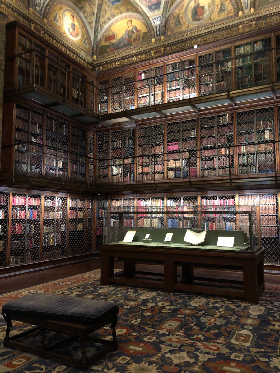 ddfonline's tweet image. For those of you who think I have too many books — Pierpoint Morgan’s personal library in New York City. Three — count ‘em, 3! — levels of all kinds of books. He kept priceless ones and beautiful medieval manuscripts in a bank-like vault in his private study, near this library.