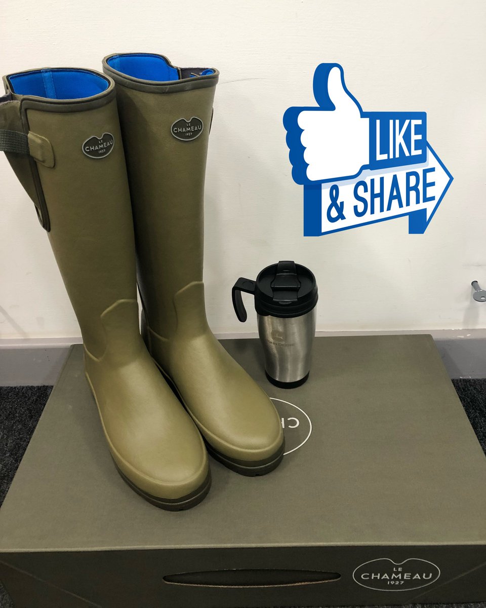 We are giving our followers the chance to win a pair of Le Chameau handmade boots and a John Deere thermal mug ready for winter! Just follow &amp; retweet for a chance to win! Competition closes midnight Tuesday 6th November and the winner will be announced on Wednesday 7th November.