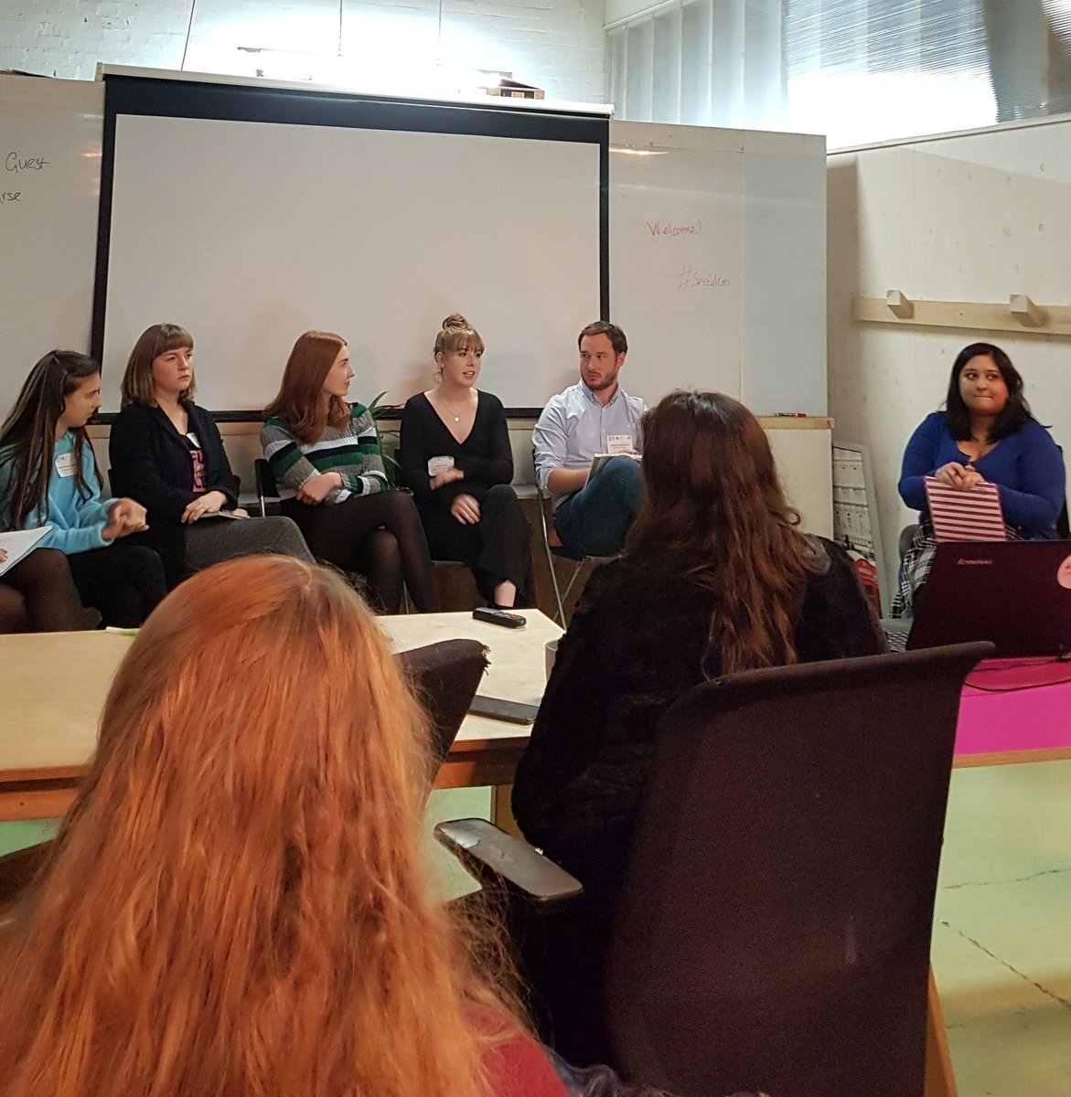AlexC93's tweet photo. @FumbleUK @SexplainUK @squisquasque @EmilyPBurt @SAViolence @Matilda_Brindle An absolutely fab panel including @EmilyPBurt @millyelizabethe and @therealBLH talking about pleasure! Such an important topic! #SexEdCon https://t.co/MI0yaaLhwV