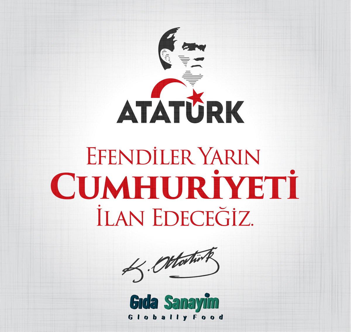Cumhuriyet Bayramımız kutlu olsun!

#cumhuriyet #95yaşinda #bayramımızkutluolsun