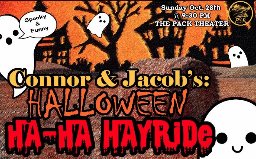 PackTheater's tweet image. Connor and Jacob’s Halloween Haha Hayride
Acts that’ll make you laugh and scream for more!
#HalloweenCOMEDY #SPOOKYcomedy
2nite at 9:30p
facebook.com/events/2155103…