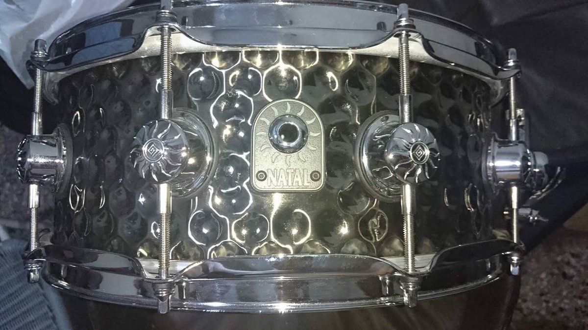 This Hand Hammered Steel Snare of perfection is our choice for this weeks #SnareSunday 📸: Claudio Quiroga #nataldrums