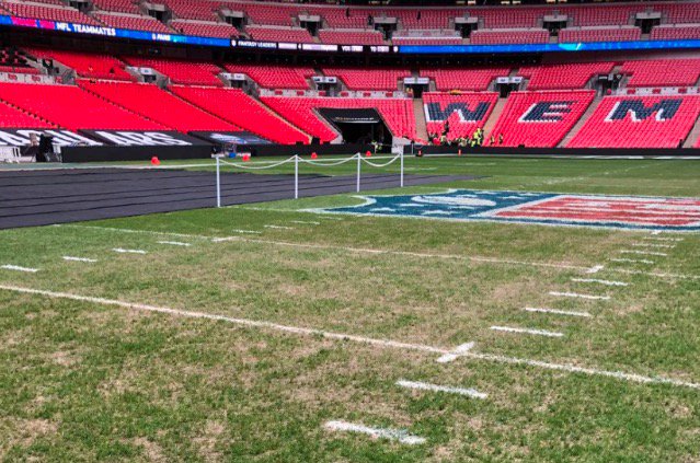 Mirror Football on Twitter: 'Wembley Stadium pitch RUINED just 24 hours  before Tottenham vs Man City following NFL match    / Twitter