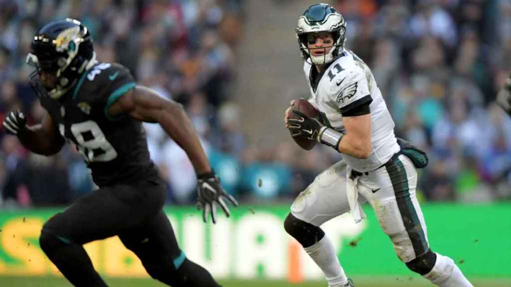PocketWits's tweet photo. Carson Wentz silences doubters, keeps Eagles' season alive #CarsonWentz #Eagles #FlyEaglesFly #Wentz #Football #NFl #Panthers #Philly #Jaguars #Touchdown #TomBrady #JalenMills #Rams #Carson #Carolina #DougPederson #SundayFootball… https://t.co/S203eHFzpk https://t.co/OszhNYBtub