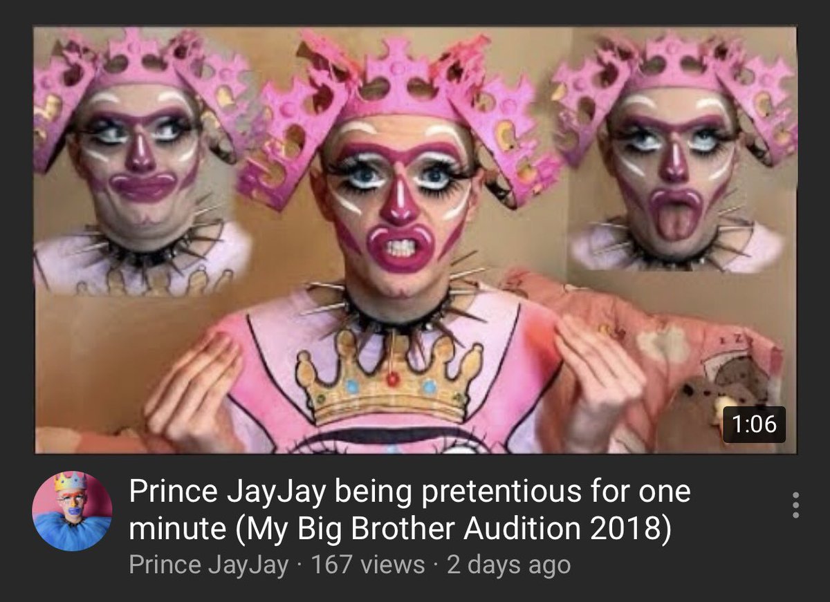 princeJAYJAY_DJ's tweet photo. Prince JayJay being pretentious for one minute (My Big Brother Audition... https://t.co/tYepoCv3oC #youtube #bigbrother #bigbrotheruk #clubkid #princejayjay #gay #pretentious https://t.co/m5LhpQyi37