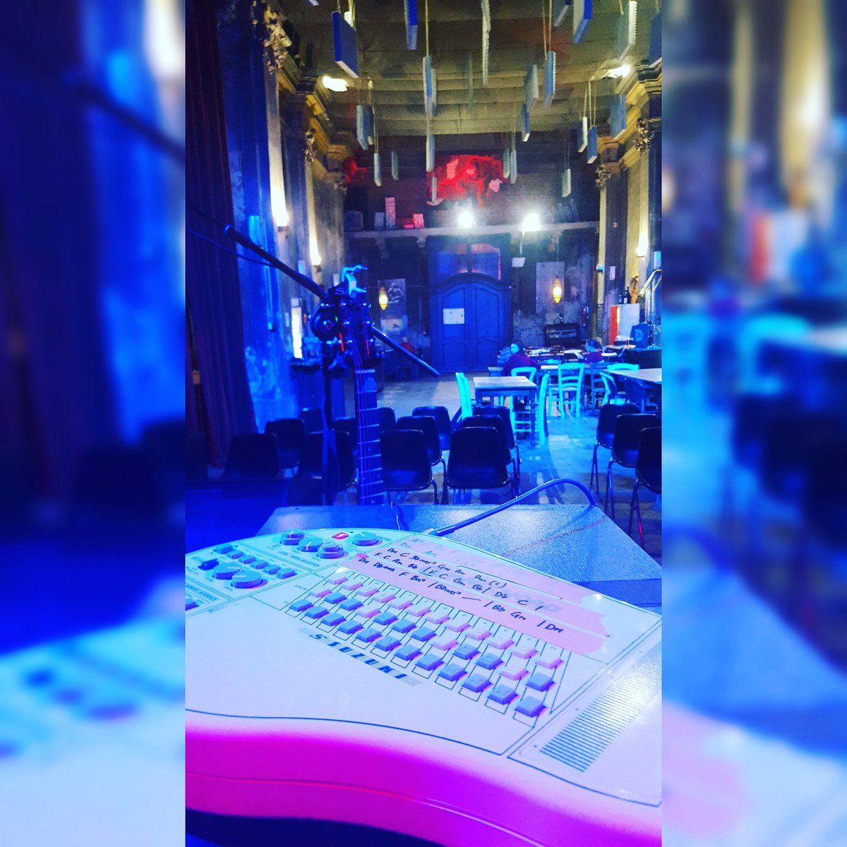 Crash bang wallop! What a venue! All soundchecked and ready to play at <a href="/DiavoloRossoAT/">Diavolo Rosso</a> in #Asti tonight! Show starts at 10pm!