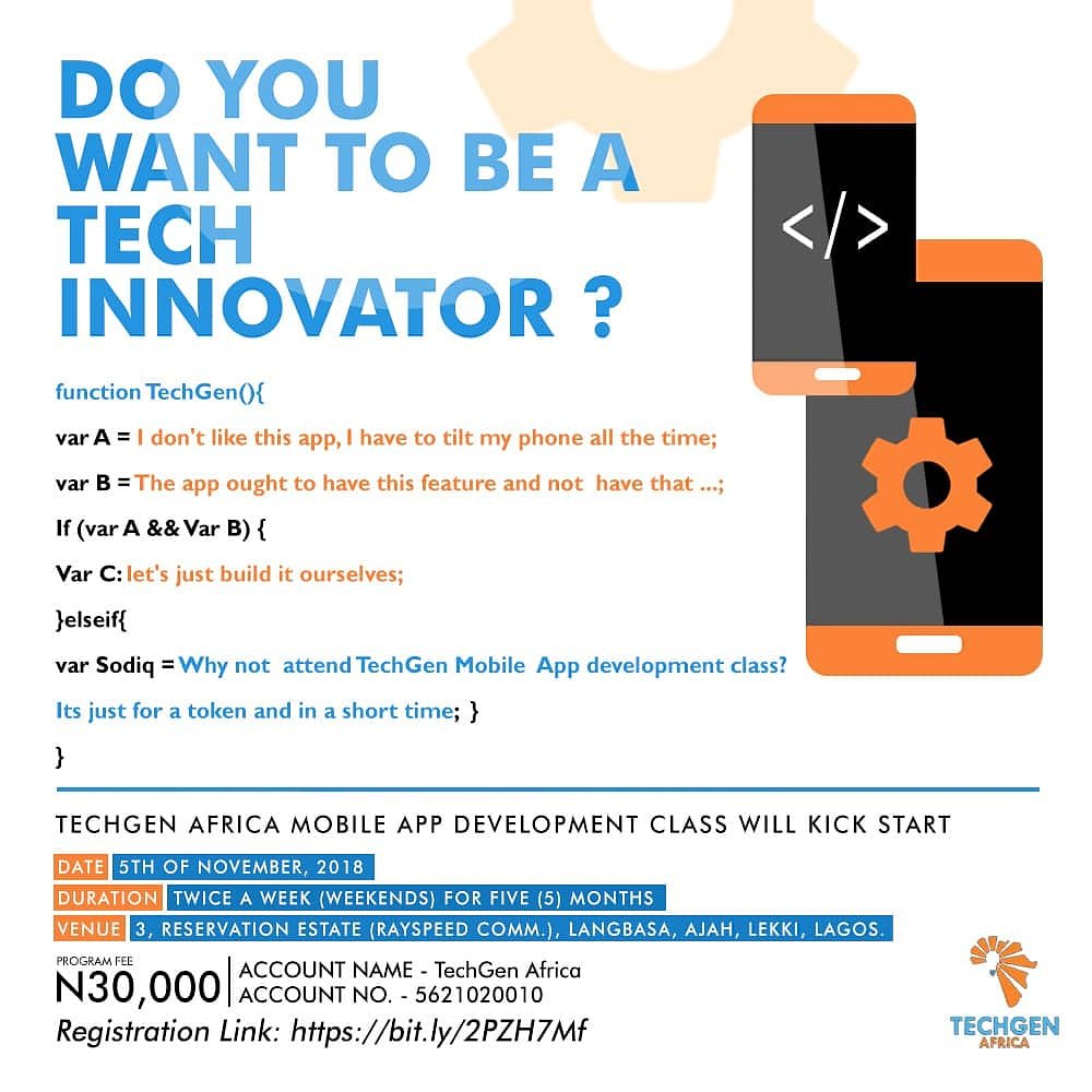 buildwithsodiq's tweet image. Opportunity up for grabs! 

Do take advantage,
and share with all.

Here&apos;s the link : bit.ly/2PZH7Mf

#techgen #SundayThoughts #Technology #Innovation #MobileApp #Flutter