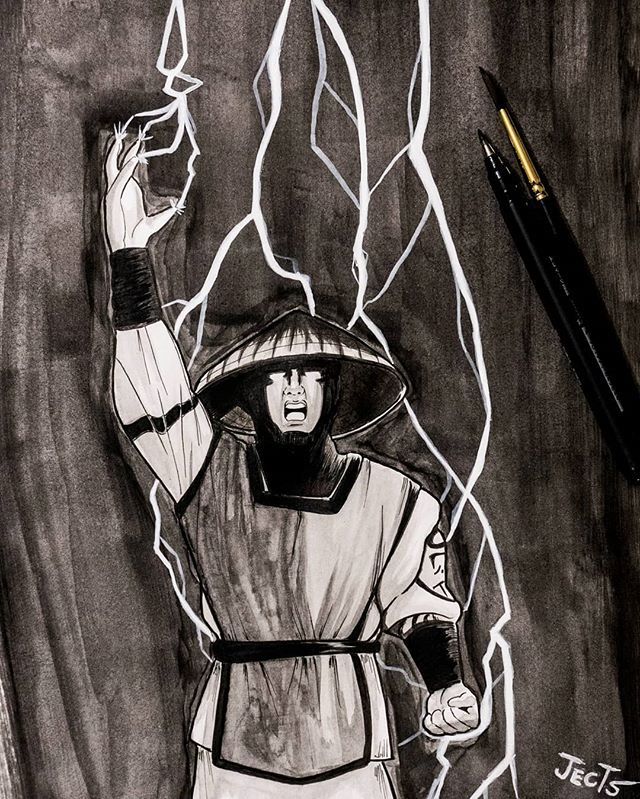 Jects's tweet photo. 27 ottobre 2018 // #inktober #inktober2018 #Jects #sergiocaggianelli #illustration #Thunder #Raiden #MortalKombat #storm #acrylicpainting #art #instaart #brush #draw #dailydraw #inking #comics #traditionalart #ink #sketch #artwork #brushpen #illustrazione #disegno #amazing #… https://t.co/UceZqwmE8K
