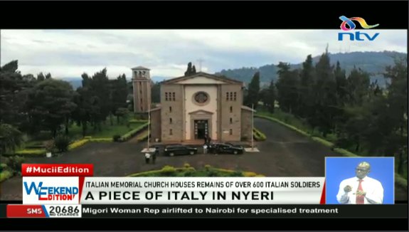 NTVnewsroom's tweet photo. #MuciiEdition
A piece of Italy in Nyeri: Italian memorial church houses remains of over 600 Italian soldiers. #NTVWeekendEdition #NTVOnTheRoad https://t.co/zfNO7S5DdV