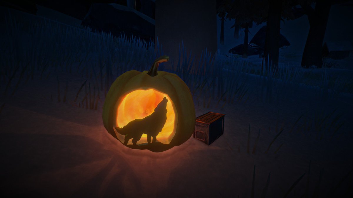 CaptBunnykiller's tweet image. #4don #4daysofnight #thelongdark #halloween Just finished my first 2 hours of candy bar hunting, found a pretty pumpkin too. I wish there were ghosts though. @HinterlandGames