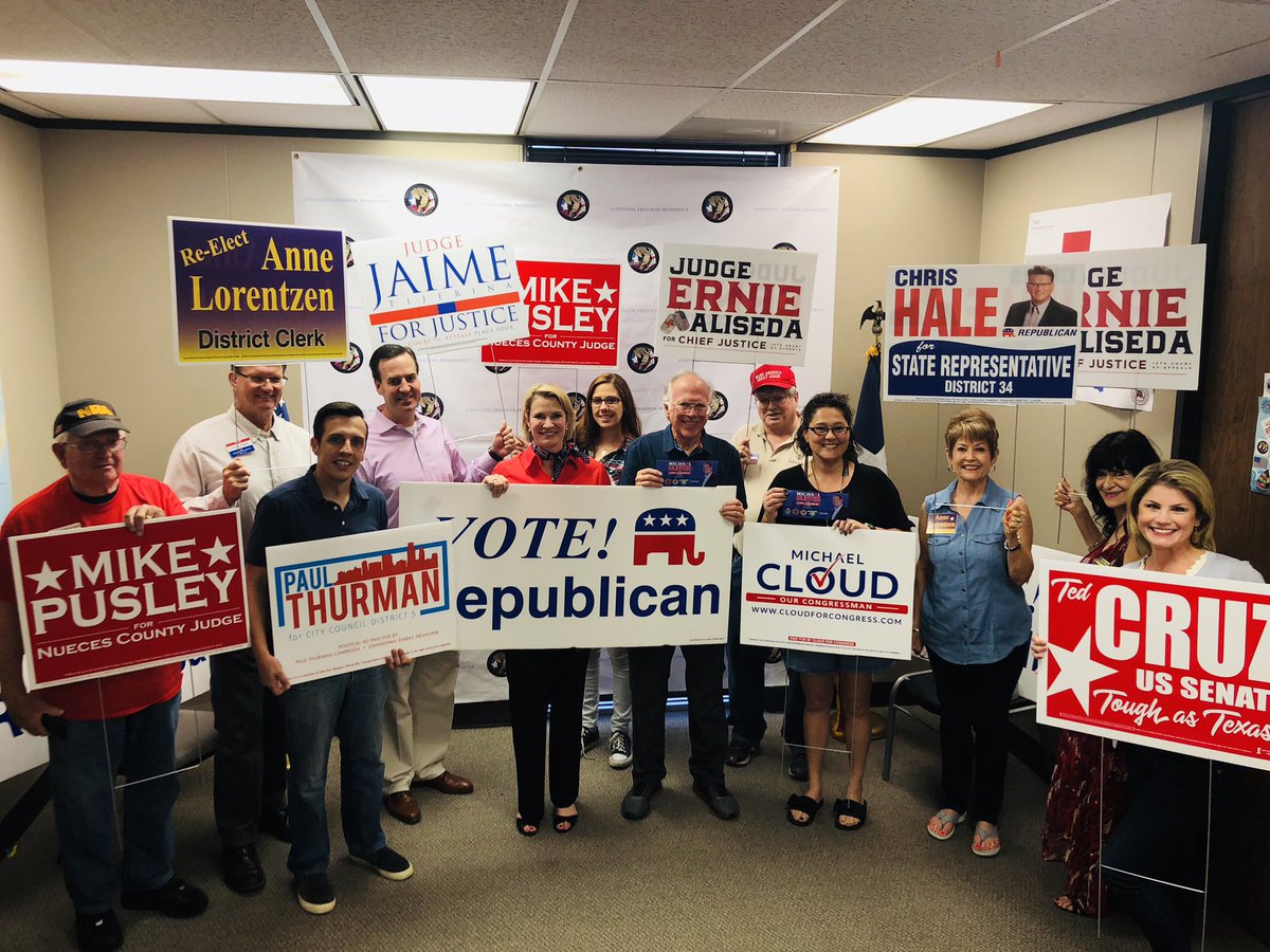 DrBuckinghamTX's tweet photo. Wow! @NuecesGOP is working hard to #KeepTexasRed! Thank you for allowing me to speak to your hard working volunteers that are putting in the hours necessary to elect Republicans up and down the ballot. Great seeing my good friend, Representative @toddahunter! #txlege https://t.co/SxL2YYlUj6