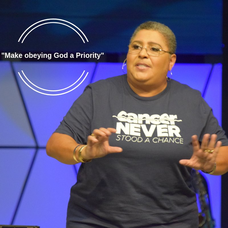 koinoniafamily's tweet photo. “Make obeying God a priority.” Bishop Rosie O'neal #Faith #graced4it https://t.co/pU1K4mK5vM