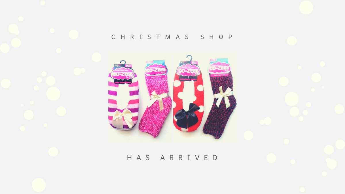 Our cute selection of #Christmas #Gifts is now available. Cute sherpa slippers and warm winter socks sets at £6.99 each. Find them here  bit.ly/2CMwusM
