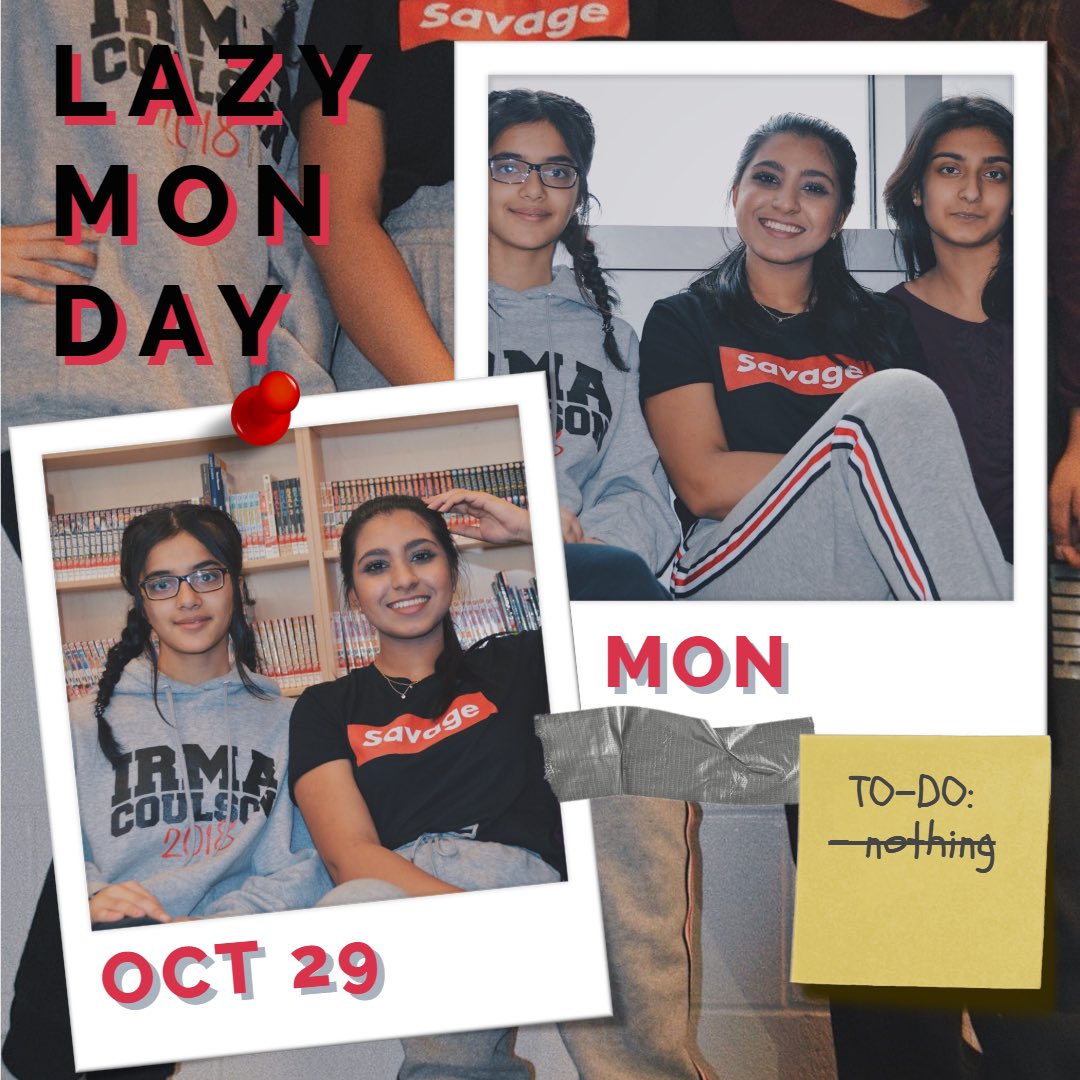 CKSSstudentco's tweet photo. TOMORROW IS LAZY MONDAY 😴😴SEE YOU AT SCHOOL IN YOUR COMFIEST CLOTHES SPARTANS💛💚 https://t.co/kzGgbbDZ2d