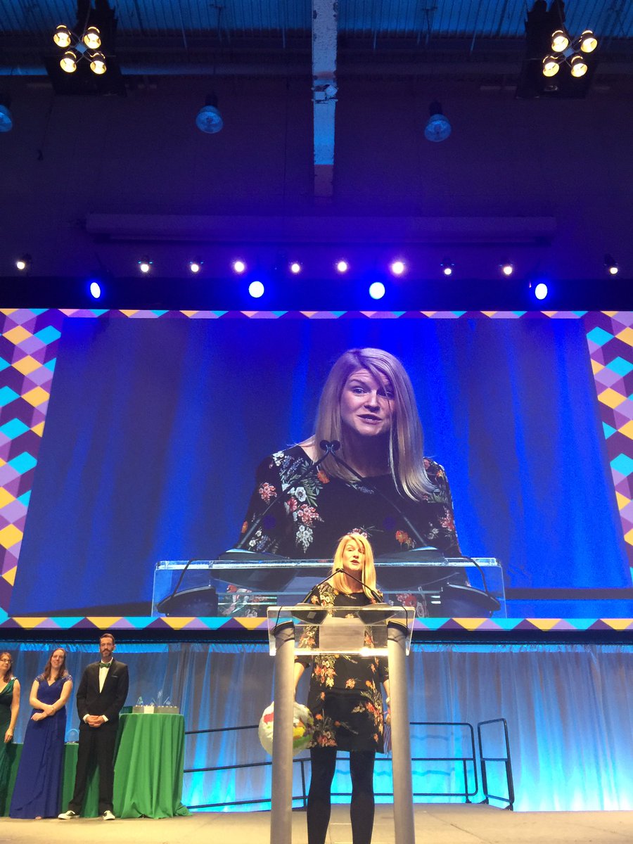 iGEM's tweet image. Presenting the #HumanPractices awards @meganjpalmer #iGEM2018 #GiantJamboree