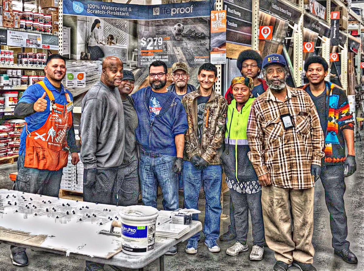 TheFantasyDepot's tweet photo. #LatePost Great tile setting class given yesterday at #THD4747, everybody had fun, learned a lot and appreciated all we do at #TheHomeDepot @greenlee_kevin @portil_s #AcrylPro #DaTile #RigidTools #FusionPro #GorillaGloves #Hardiebacker https://t.co/I20sYB0Fly