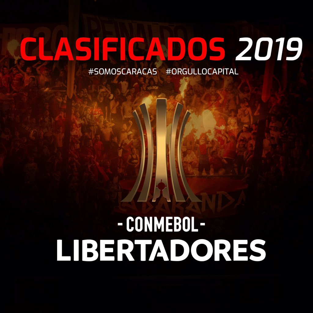 ¡Regresamos a la <a href="/Libertadores/">CONMEBOL Libertadores</a> ! El Rojo selló esta tarde su boleto a la competencia más importante del fútbol sudamericano. ⚽️🔥 #SomosCaracas #OrgulloCapital