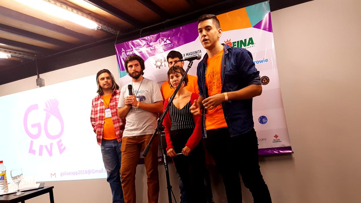swrosario_'s tweet photo. Avanza la competencia de pitch y llegó el turno de "GoLive", una plataforma que organiza la oferta de eventos emergentes de la ciudad, y permite que los artistas autogestionen la oferta de sus propios eventos; y los espectadores los busquen según sus gustos e intereses!
#SWR2018 https://t.co/P0GXFrT3bq