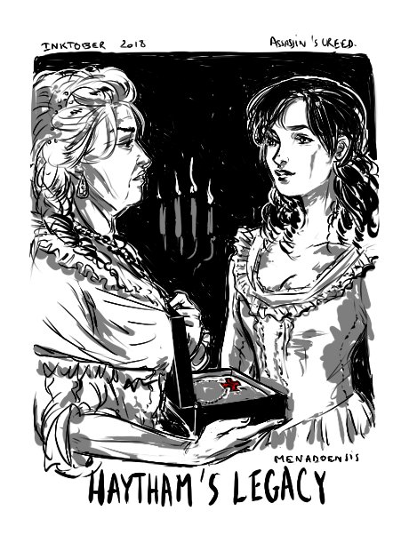 28 - GIFT
Elise receiving the Templar pendant from the hands of Jennifer Scott in the AC Unity novel (which I adored!!)
#Digitober #Inktober #Inktober2018 #InktoberAssassins #AssassinsCreed #AssassinsCreedUnity #ACFinest @assassinscreed @Ubisoft 