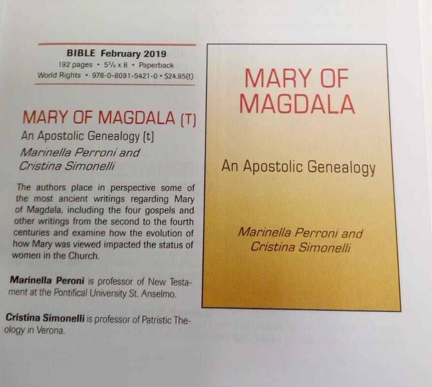 Marinella Perroni Soddisfazione Pubblicato In Italiano Tradotto In Spagnolo E Portoghese A Febbraio Esce In Traduzione Inglese Mariadimagdala T Co Nea1qx34qy