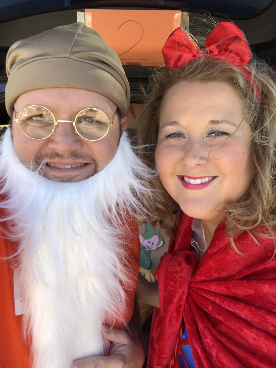 Sometimes you just have to be Snow White and Doc! #elementaryprincipal #trunkortreat #myhusbandrocks